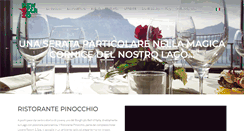 Desktop Screenshot of pinocchioristorante.it